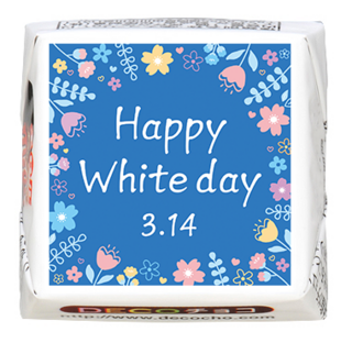 【ホワイトデー】Happy White day お花 青