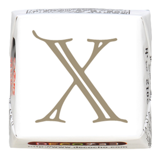 【アルファベット（エレガント）】X