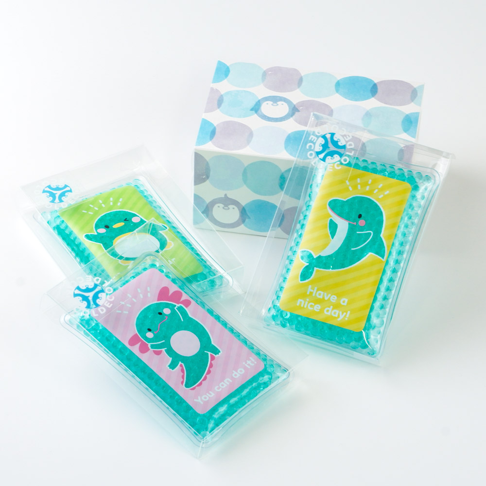 DECOLD】海キャラクター3個セットC 水色｜保冷剤 DECOLD｜500種類以上