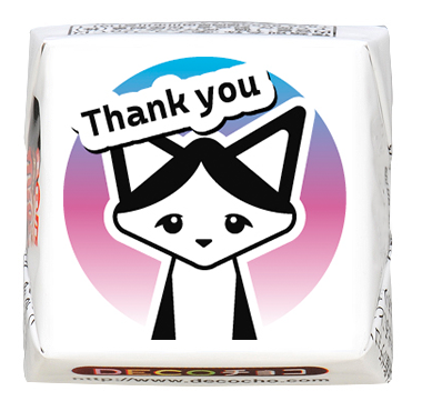 猫の日】ステッカー Thank you ハチワレ｜感謝｜【特集】猫フェス｜500